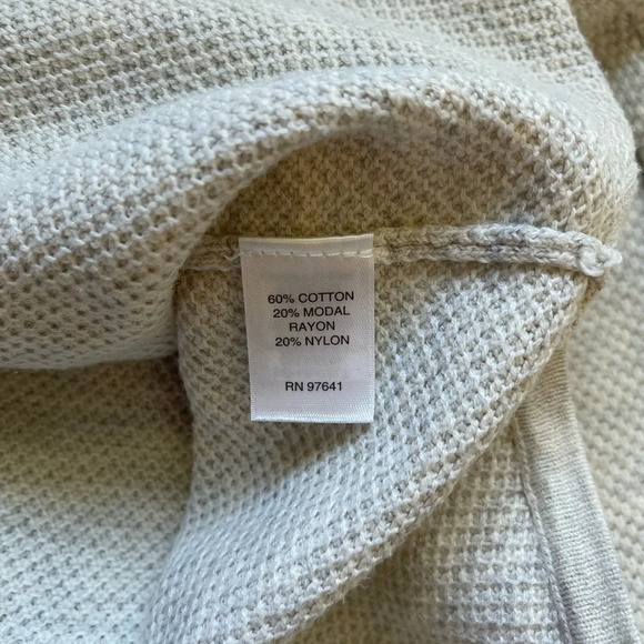 Pure J. Jill Cream Waffle Knit Cowl Neck Pullover Sweater Xsmall Women’s - Picture 11 of 12